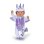 Tutù Unicorno BABY born 43cm con cappuccio, ali e cerniera frontale multicolore