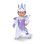 Tutù Unicorno BABY born 43cm con cappuccio, ali e cerniera frontale multicolore