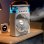 Ventoinha de Mesa Dam Electronics 5W 3 Velocidades Nebulizadora Luz RGB Depósito 600ml