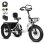 Bicicleta eléctrica Eskute T302 Pro plegable 250W 48V 20,8Ah blanca