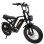 Bicicleta eléctrica JKING Fxh-009 Motor 500W Batería 48V 15.6Ah 20"x4.0" Freno de Disco Marrón