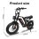 Bicicleta eléctrica JKING Fxh-009 Motor 500W Batería 48V 15.6Ah 20"x4.0" Freno de Disco Marrón