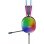 Auriculares xO GE11 con cable USB y jack 3,5 mm, micrófono y RGB, negros