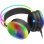 Auriculares xO GE11 con cable USB y jack 3,5 mm, micrófono y RGB, negros