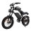 Bicicleta eléctrica Jking Fxh-002 500W 48V 15,6Ah 20"x4,0" Freno Disco Negro