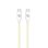 Câble USB-C Celly 1,5 m Tressé Charge Rapide 100W Blanc Jaune