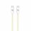 Câble USB-C Celly 1,5 m Tressé Charge Rapide 100W Blanc Jaune