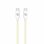 Câble USB-C Celly 1,5 m Tressé Charge Rapide 100W Blanc Jaune