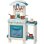 Cuisine de jeu Ecoiffier Vert Azur avec four abattable, 3 feux et 16 accessoires