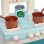 Cuisine de jeu Ecoiffier Vert Azur avec four abattable, 3 feux et 16 accessoires