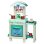 Cuisine de jeu Ecoiffier Vert Azur avec four abattable, 3 feux et 16 accessoires