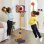 VTech Panier de basket interactif ajustable 3 modes de jeu écran LED 108-141 cm