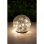 Esfera decorativa solar Galix vidrio craquelado 15 cm 25 micro-LED luz cálida