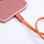 USB-C-Kabel Forcell Cafule Flat 60W 3A 1,20 m Orange