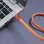 USB-C-Kabel Forcell Cafule Flat 60W 3A 1,20 m Orange