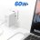 USB-Ladegerät Avizar 60W MagSafe für MacBook Pro Retina 13"