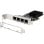 Scheda di Rete Exsys EX-6083 PCI Express x1 1 Gbit/s 4 Porte RJ45 Low Profile
