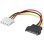 Adaptateur d'alimentation SATA PremiumCord Molex 5.25" 17 cm