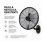 Ventilador de Pared Bilake Arrecife 120W 55cm Oscilante Silencioso Cabezal Orientable