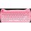 Tastatur LogiLink ID0220 Universal Membran kabellose Maus rosa QWERTZ