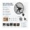 Ventilador de Pared Bilake Borrasca 145W 56cm Oscilante Cabezal Inclinable Seguridad Metálica