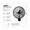 Ventilador de Pared Bilake Arrecife 60W 40cm Oscilante Silencioso Cabezal Inclinable