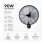 Ventilador de Pared Bilake Arrecife 90W 45cm Oscilante Silencioso Cabezal Inclinable