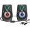 Altoparlanti LinQ cablati 6 W con connessione 3,5 mm e USB RGB