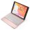 Royal Bailey F102b Funda Con Bluetooth Teclado Para Ipad 10.2(2021/2020/2019)/ipad Air 10.5/ipad Pro 10.5 Rosa