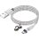 Cabo de carga magnético 3-em-1 Avizar USB-A para USB-C e Lightning 1m