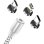Cabo de carga magnético 3-em-1 Avizar USB-A para USB-C e Lightning 1m