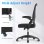 Chaise de Bureau Ergonomique Naspaluro Roulante Réglable Noir