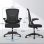 Chaise de Bureau Ergonomique Naspaluro Roulante Réglable Noir