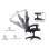 Chaise Naspaluro Ergonomique Gaming Noir et Bleu Réglable