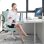 Chaise de bureau ergonomique Naspaluro vert avec roulettes