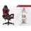 Chaise de bureau Naspaluro Gaming ergonomique réglable noir rouge