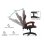 Chaise de bureau Naspaluro Gaming ergonomique réglable noir rouge