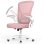 Chaise de bureau ergonomique Naspaluro Rosa avec roulettes