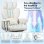 Chaise de bureau Naspaluro cuir PU haut dossier repos-pieds