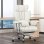 Chaise de bureau Naspaluro cuir PU haut dossier repos-pieds