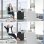 Silla de oficina Naspaluro ergonómica verde con reposabrazos plegables y soporte lumbar