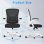 Chaise de bureau Naspaluro ergonomique réglable avec roulettes noir et blanc