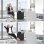 Chaise de bureau ergonomique Naspaluro avec accoudoirs rabat 90° et soutien lombaire gris
