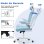 Chaise de bureau ergonomique Naspaluro Bleu accoudoirs pliants