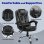 Chaise de bureau Naspaluro ergonomique réglable noire 360°