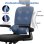 Chaise de bureau ergonomique Naspaluro avec accoudoirs rabattables et support lombaire
