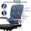 Chaise de Bureau Ergonomique Naspaluro - Accoudoirs Repliables 90° - Support Lombaire - Réglable en Hauteur - Blanche