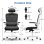Chaise de Bureau Ergonomique Naspaluro - Accoudoirs Repliables 90° - Support Lombaire - Réglable en Hauteur - Blanche