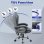 Chaise de Bureau Ergonomique Naspaluro avec Dossier Réglable et Pivotante 360° Noir-gris