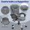 Chaise de Bureau Ergonomique Naspaluro avec Dossier Réglable et Pivotante 360° Noir-gris